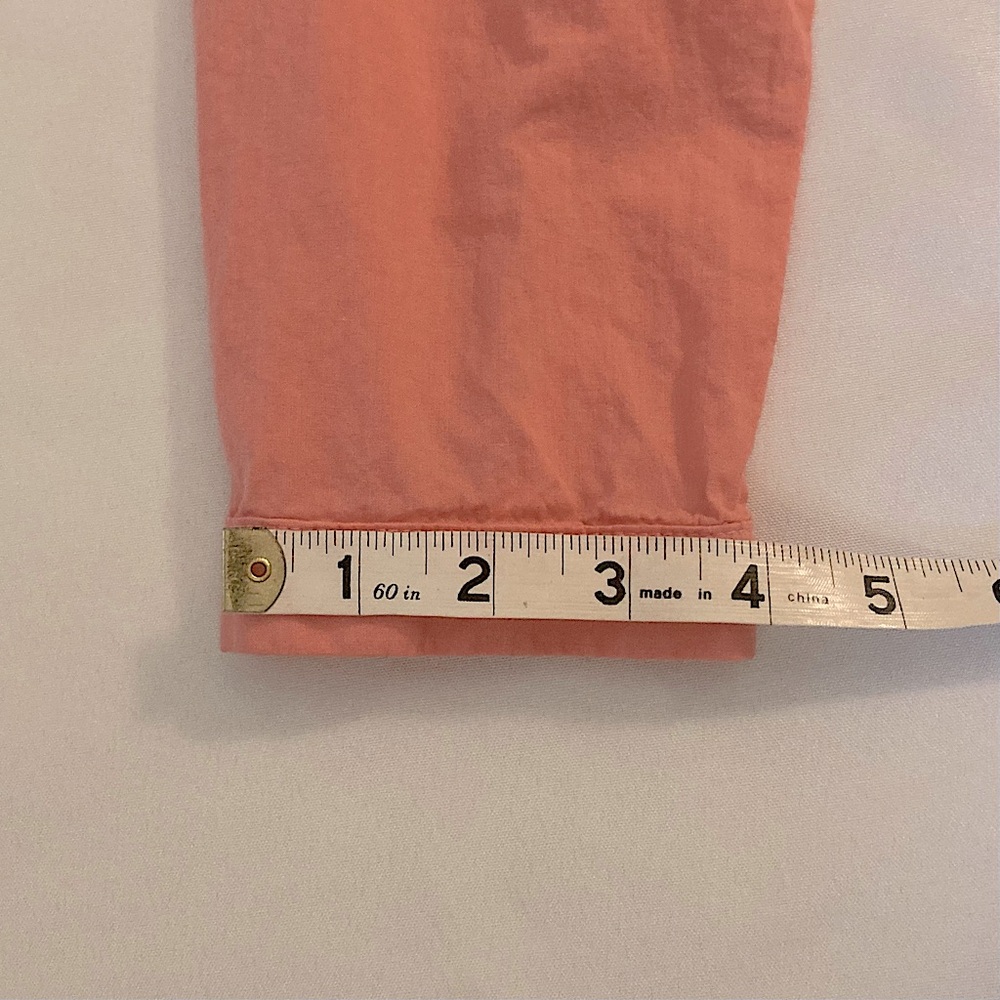⭐️ Stateside Long Sleeved 100% Button Down Cotton Jumpsuit Small Coral - Picture 12 of 12